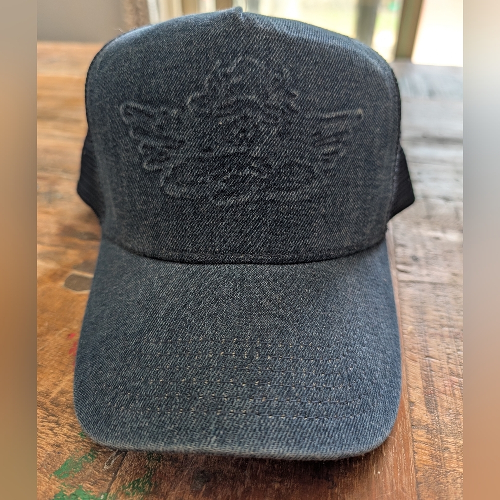 Denim Truckers Cap with Embroidered Logo